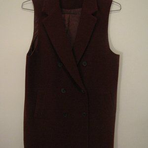 J. McLaughlin Vest, Burgundy, Large